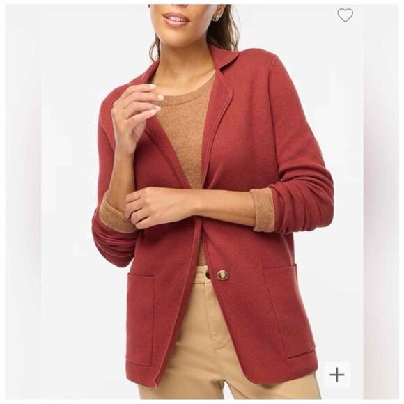 J. Crew Factory Sweater Blazer Pockets 2 Button
Wine Size XS - Picture 13 of 13
